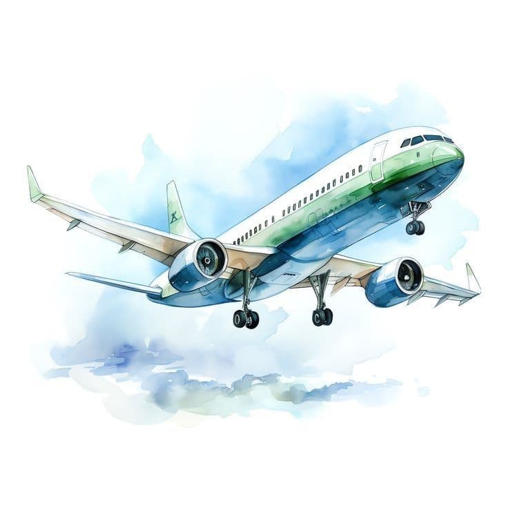 Airplane illustration showing simple booking steps